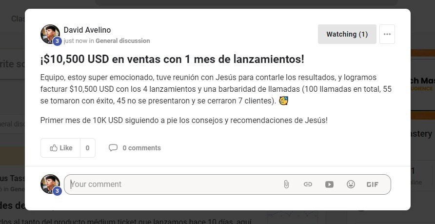 testimonio david
